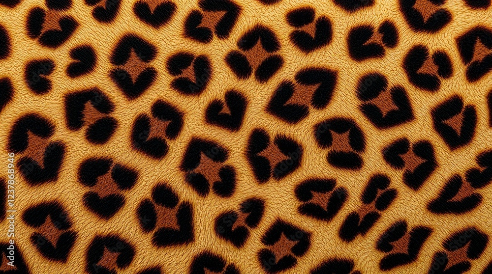 Leopard Print Texture Seamless Pattern Background