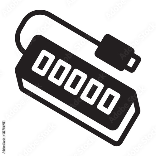 usb hub glyph icon