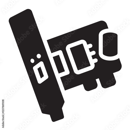 lan card glyph icon