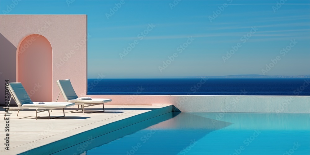 Fototapeta premium swimming pool in the resort