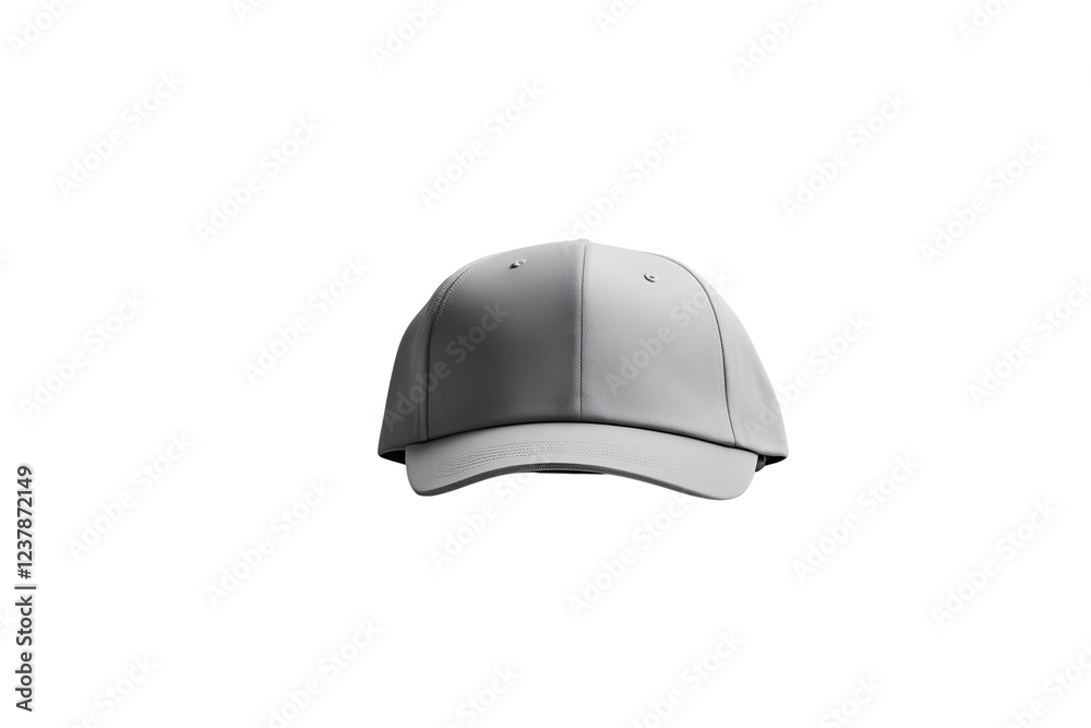 Minimalist Grey Hat on White Background - Clean Aesthetic Minimalist Grey Hat on White Background - Clean Aesthetic