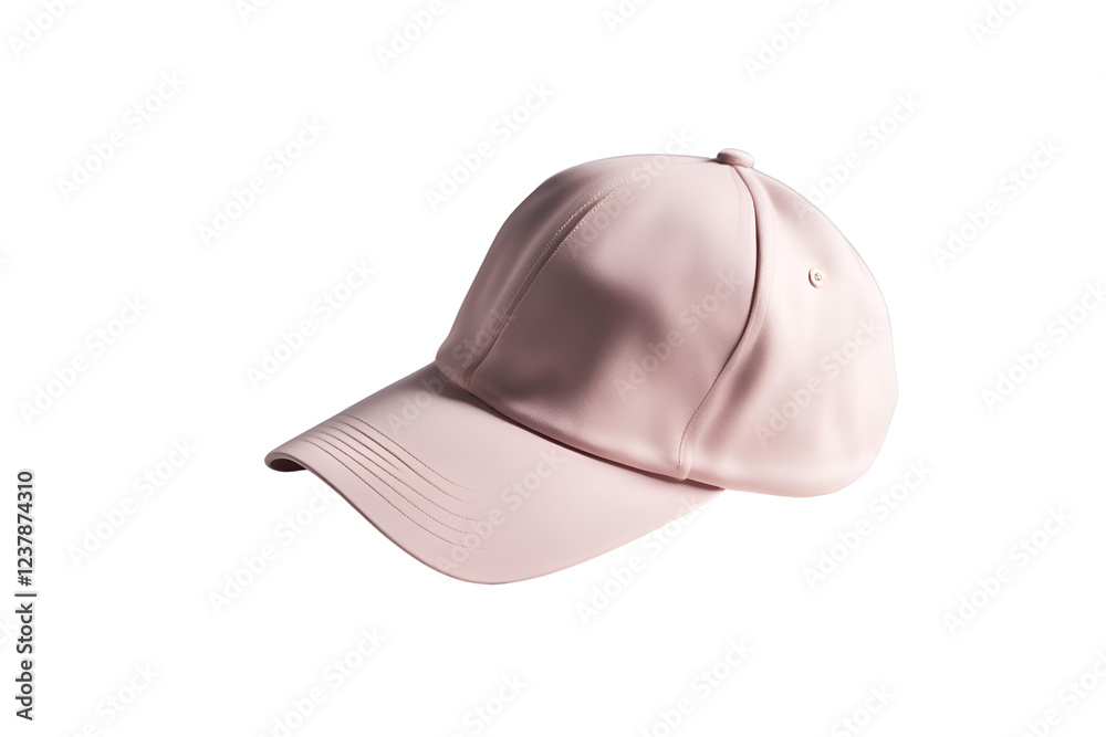Pink Cap on White Background, Simple and Elegant Stock Photo Pink Cap on White Background, Simple and Elegant Stock Photo