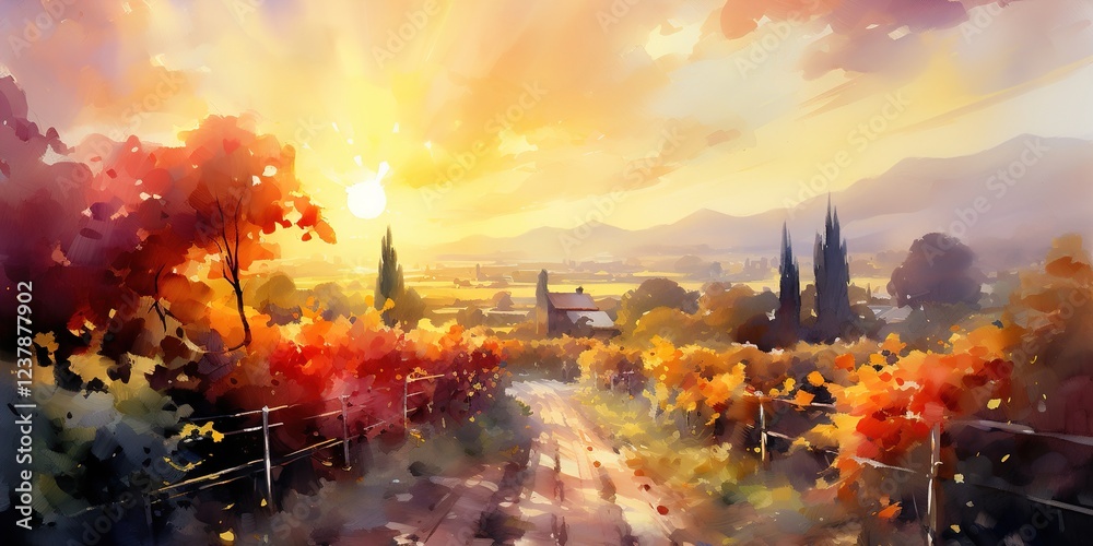 Obraz premium sunset in the city