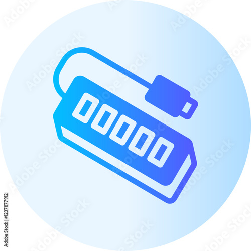 usb hub gradient icon