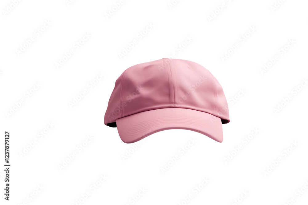 Stylish Pink Cap Isolated on Clean White, Minimal Aesthetic Stylish Pink Cap Isolated on Clean White, Minimal Aesthetic