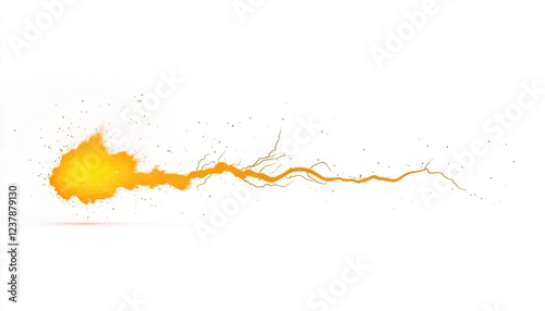 Abstract representation of fiery energy streaking across a white background, symbolizing motion