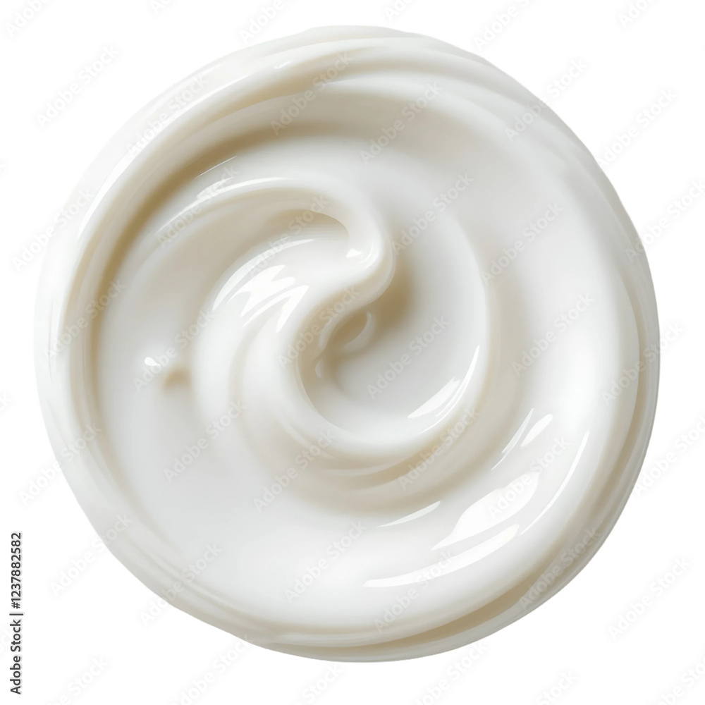 Smooth and Creamy White Yogurt Swirl Texture for Skincare, Desserts, or Culinary Creations. Smooth and Creamy White Yogurt Swirl Texture for Skincare, Desserts, or Culinary Creations.