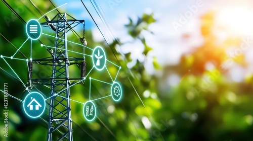 Green Energy Power Grid Sustainable Technology Network Electricity Transmission