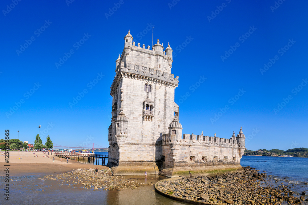 ポルトガルのリスボン郊外にあるベレンの塔Belém Tower on the outskirts of Lisbon, Portugal ポルトガルのリスボン郊外にあるベレンの塔Belém Tower on the outskirts of Lisbon, Portugal