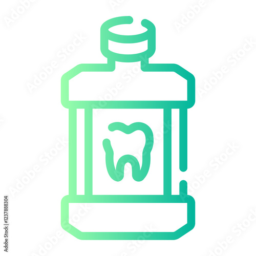 mouthwash Line Gradient Icon