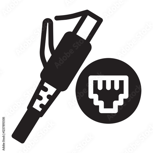 ethernet glyph icon