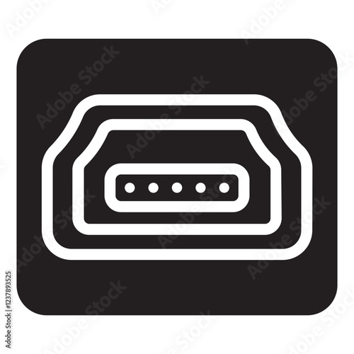 hdmi port glyph icon