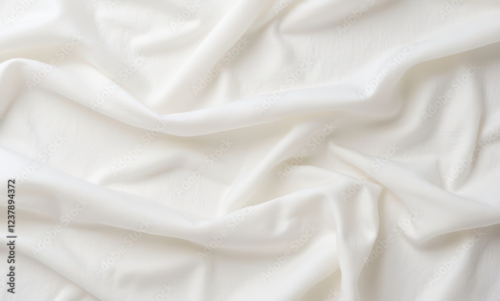 Soft, white fabric draped elegantly Soft, white fabric draped elegantly