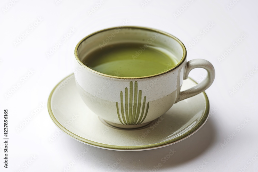 Fototapeta premium A photo of a matcha green tea cup