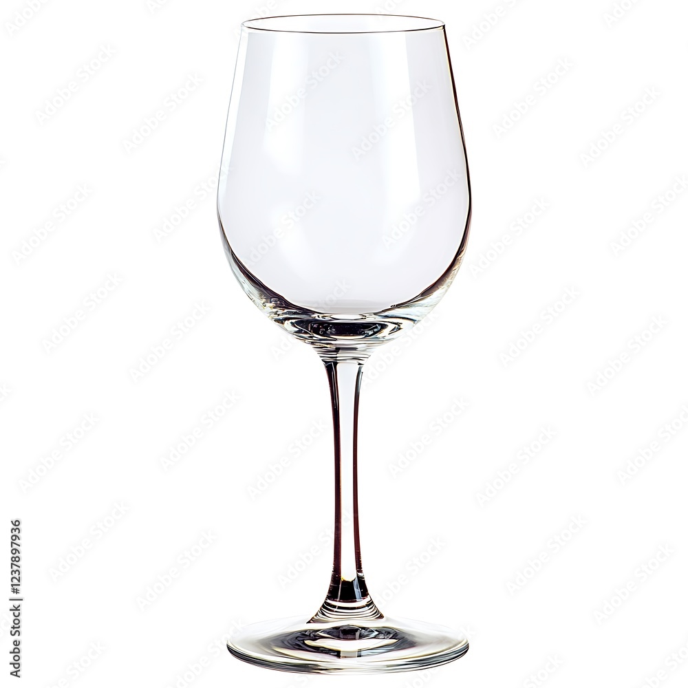 Elegant Empty Wine Glass on White Background Elegant Empty Wine Glass on White Background