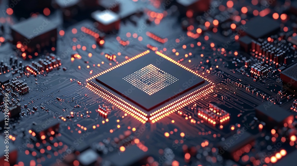 robotics concept. Advanced microchip development lab engineers image robotics concept. Advanced microchip development lab engineers image