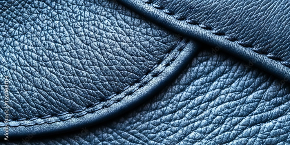 Black Leather Texture Background with Dark Blue Surface and Small Round Patterns, Top View Black Leather Texture Background with Dark Blue Surface and Small Round Patterns, Top View