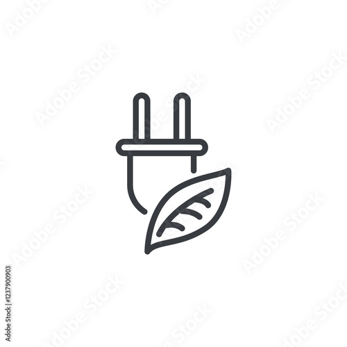 Eco Plug line icon