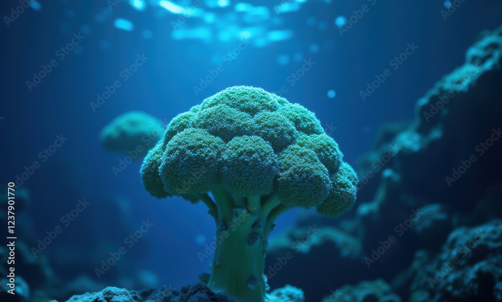Vibrant coral resembling a broccoli head Vibrant coral resembling a broccoli head