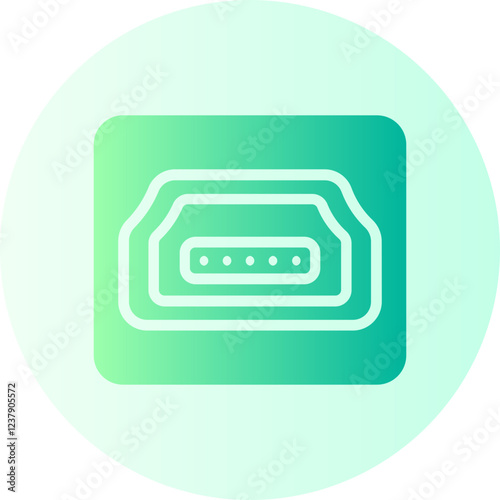 hdmi port gradient icon