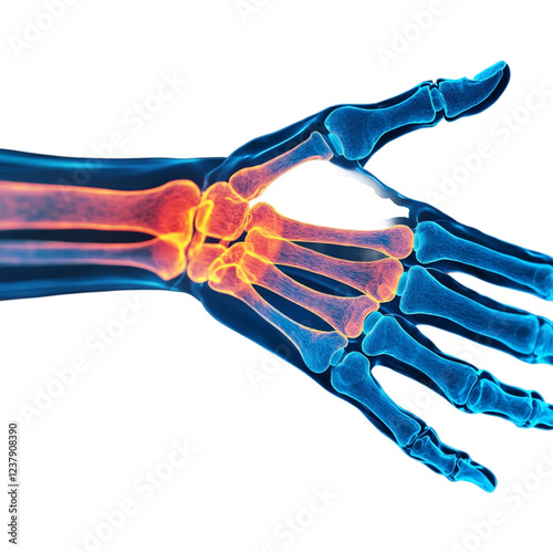 X-ray of Wrist bone pain png photo