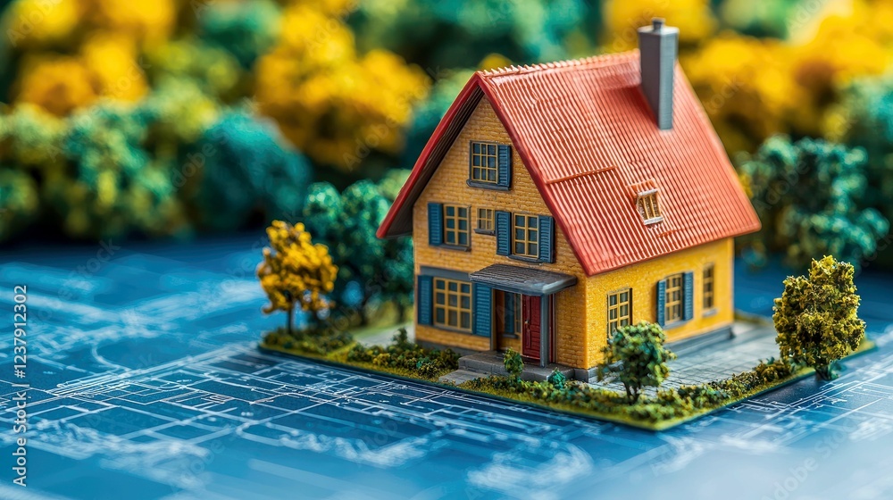 Dream House: A Miniature Architectural Marvel on Blueprints Dream House: A Miniature Architectural Marvel on Blueprints