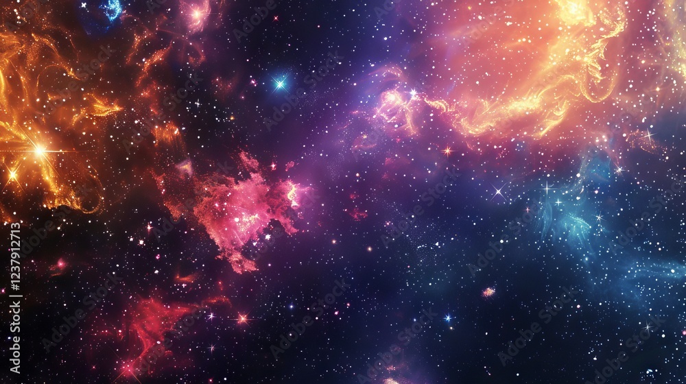 Expansive outer space night sky showcasing a shimmering starfield, radiant galaxies, and infinite cosmic universe in a deep black celestial background Expansive outer space night sky showcasing a shimmering starfield, radiant galaxies, and infinite cosmic universe in a deep black celestial background