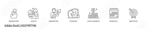 Business people icon set flow process which consists of business, people, agreement, collaboration, communication and success icon live stroke and easy to edit .