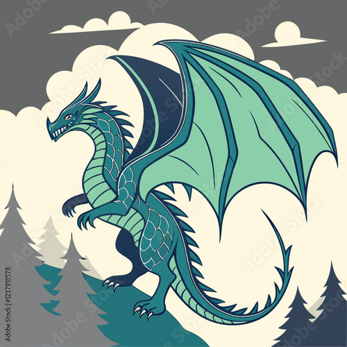 dragon with wings