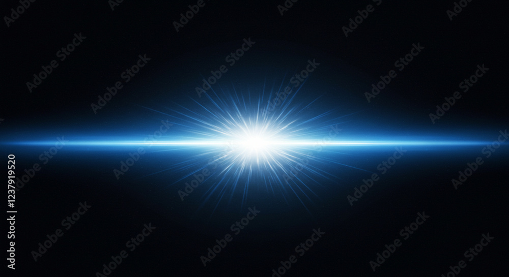 Fototapeta premium A radiant light burst in the center of a dark space