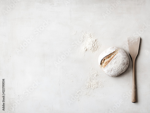 White brad on wooden table