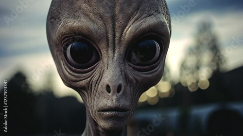 Close Encounter: A Grey Alien Portrait