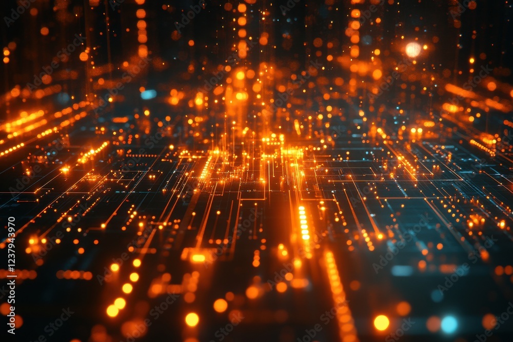 Digital data flow visualization abstract concept high-tech environment futuristic perspective network connectivity Digital data flow visualization abstract concept high-tech environment futuristic perspective network connectivity