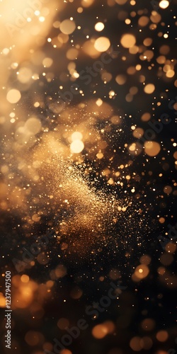 whipsy air with grainy dust texture and subtle gold dust bokeh flakes