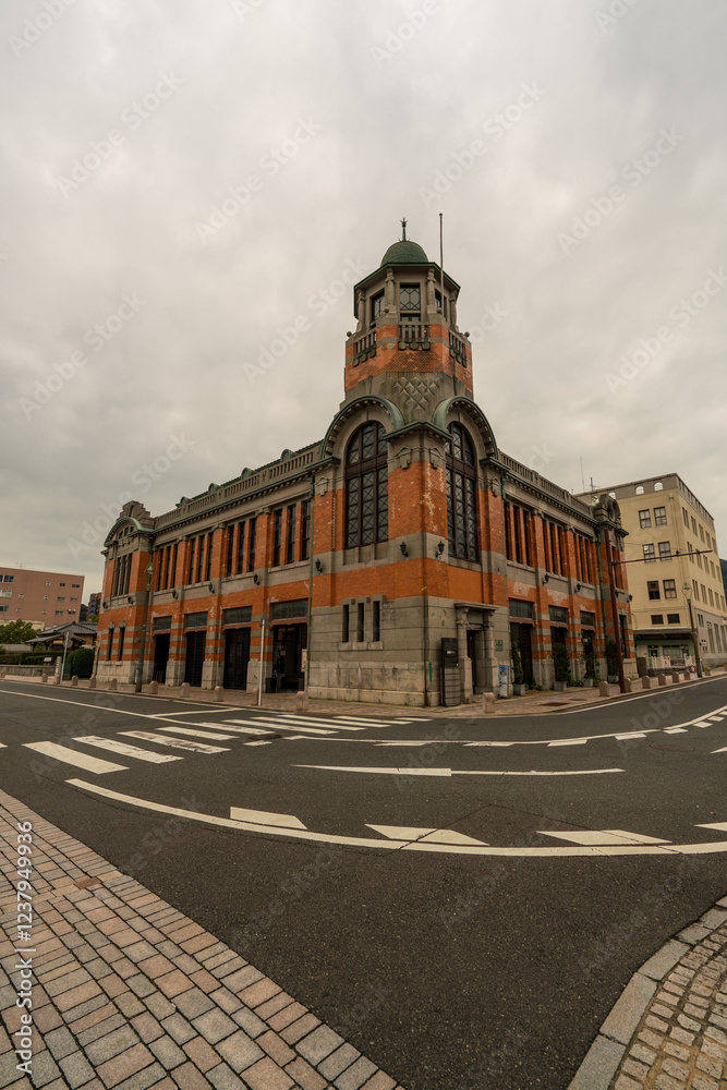 Facade of the Former Osaka Shōsen Building in Moji, Fukuoka, Japan