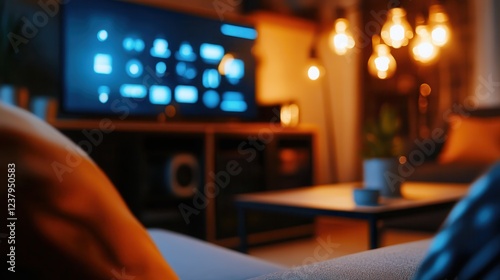 Wallpaper Mural Artificial intelligence drives deep learning and powers automation tools. Cozy living room with a television and warm lighting ambiance. Torontodigital.ca