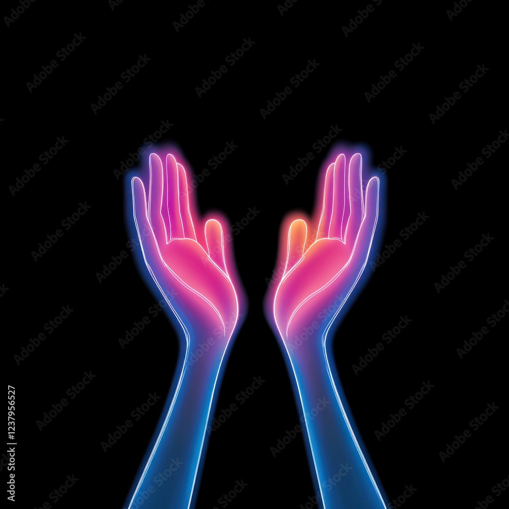 Obraz premium Vibrant Multi-Colored Hands in Vector Illustration