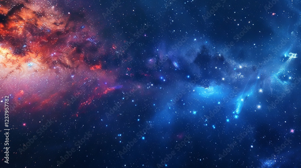 Fototapeta premium Infinite star field in deep space: a mesmerizing cosmic tapestry of distant galaxies, nebulae, and celestial wonders beyond earth's reach