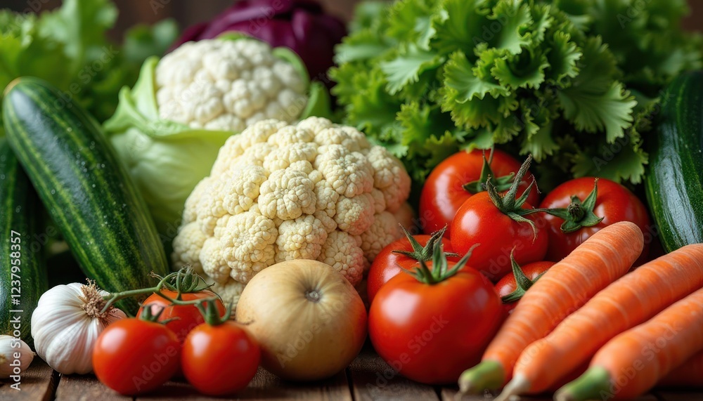Vibrant Harvest: A Colorful Array of Fresh Vegetables