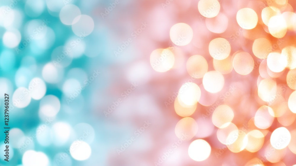 Abstract Teal and Peach Bokeh Lights Background for Festive Design Abstract Teal and Peach Bokeh Lights Background for Festive Design
