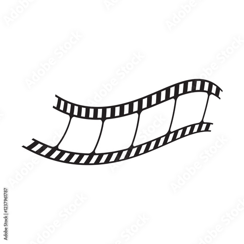 old film strip logo design