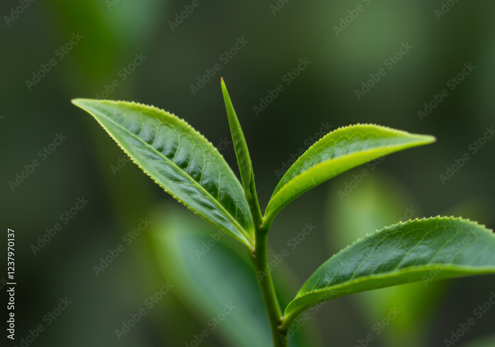 High-Quality Green Tea Close-Up, Capturing the Fine Details of the Leaves for a Perfect Brew High-Quality Green Tea Close-Up, Capturing the Fine Details of the Leaves for a Perfect Brew