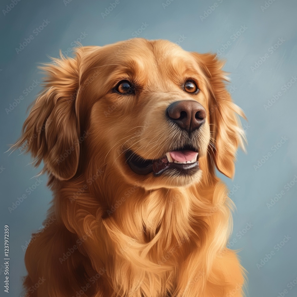 Realistic Dog Portrait, potential usecase for pet owners or animal lovers