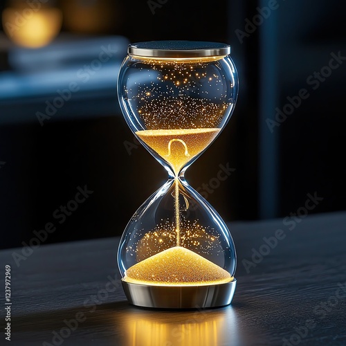 giant hourglas for business Hourglass, time, sand, measurement, deadline Elegant hourglass capturing time and beauty.