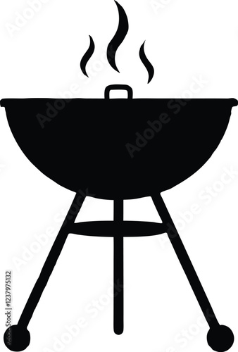 BBQ silhouette,gril silhouette vector icon