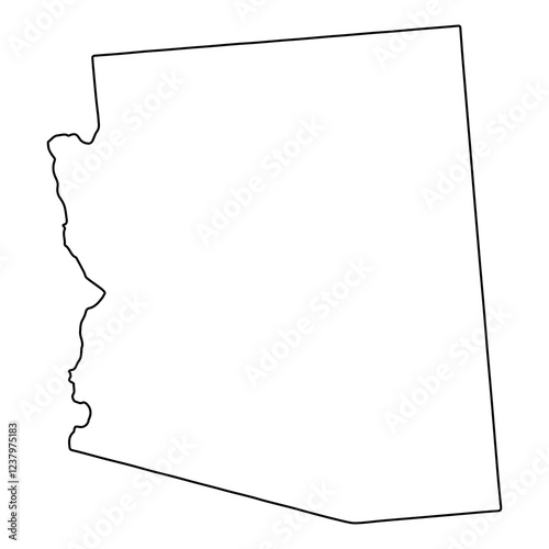 Outline Map Arizona State, Arizona map state united states USA