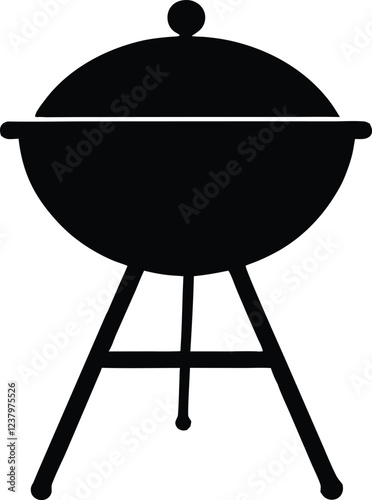 BBQ silhouette,gril silhouette vector icon