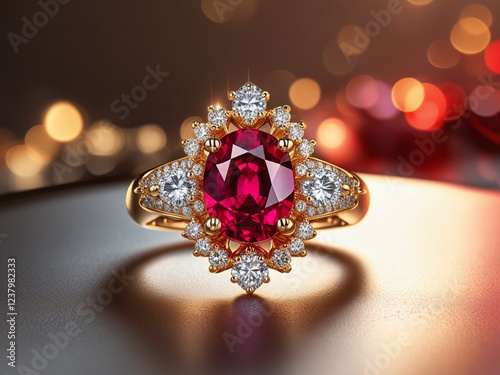 Elegant Red Ruby Wedding Rings – Minimalist and Luxurious Couple Bands