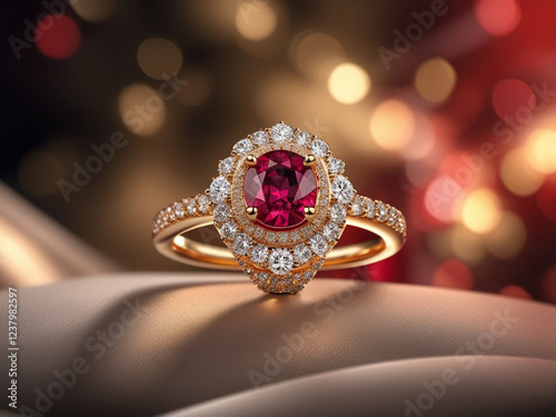 Elegant Red Ruby Wedding Rings – Minimalist and Luxurious Couple Bands