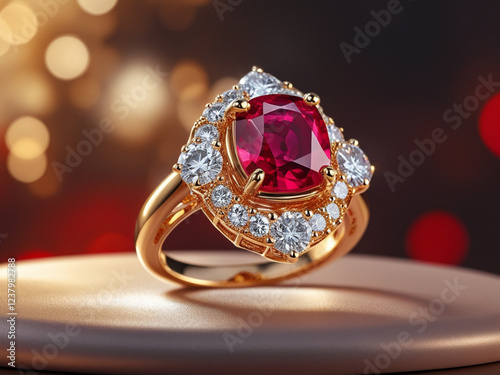 Elegant Red Ruby Wedding Rings – Minimalist and Luxurious Couple Bands